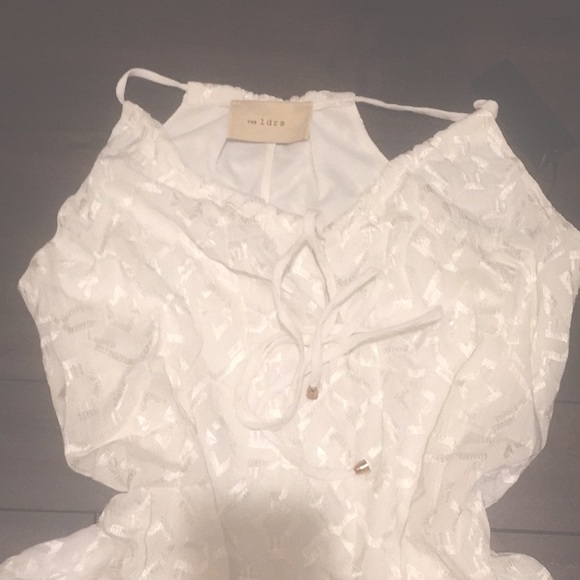 Ivory shorts Romper tank top with front tie - Picture 15 of 16